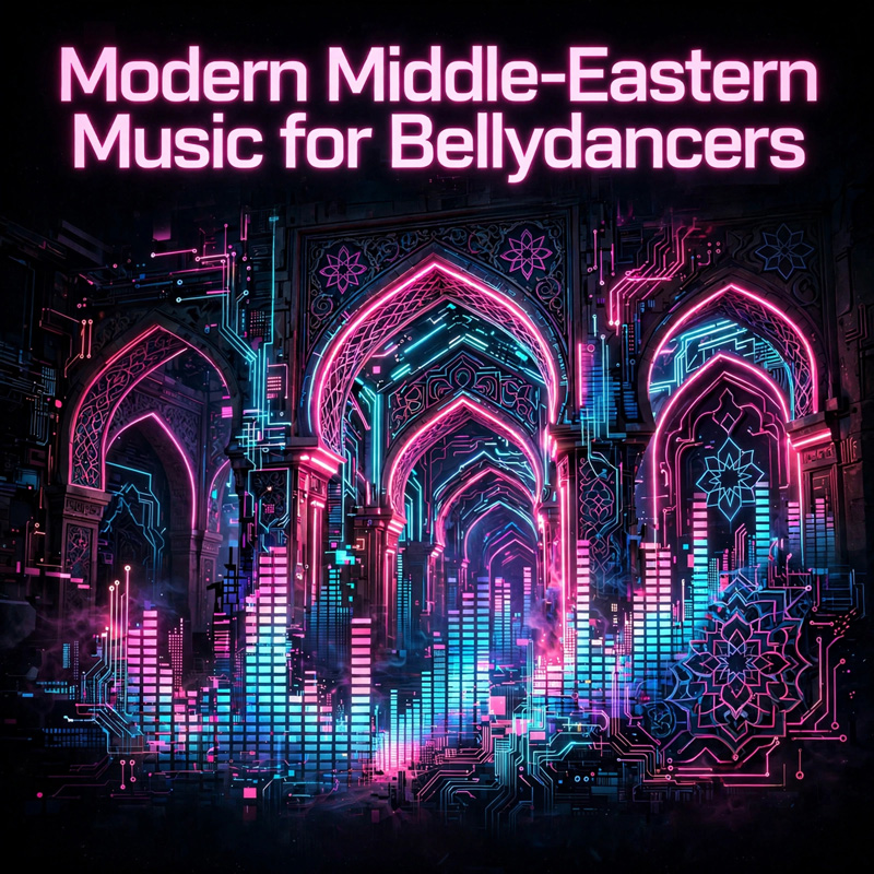 Arabic belly dance music: Music for Belly Dancers album cover artwork by DNA Productions
